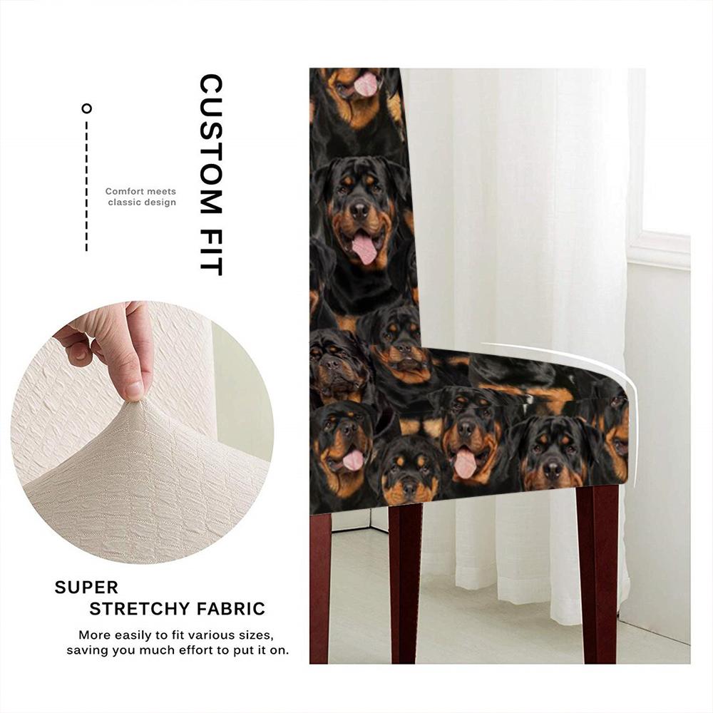 A Bunch Of Rottweilers Chair Cover/Great Gift Idea For Dog Lovers