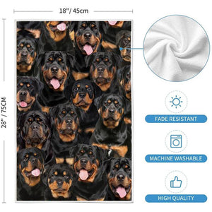 A Bunch Of Rottweilers Kitchen Towel