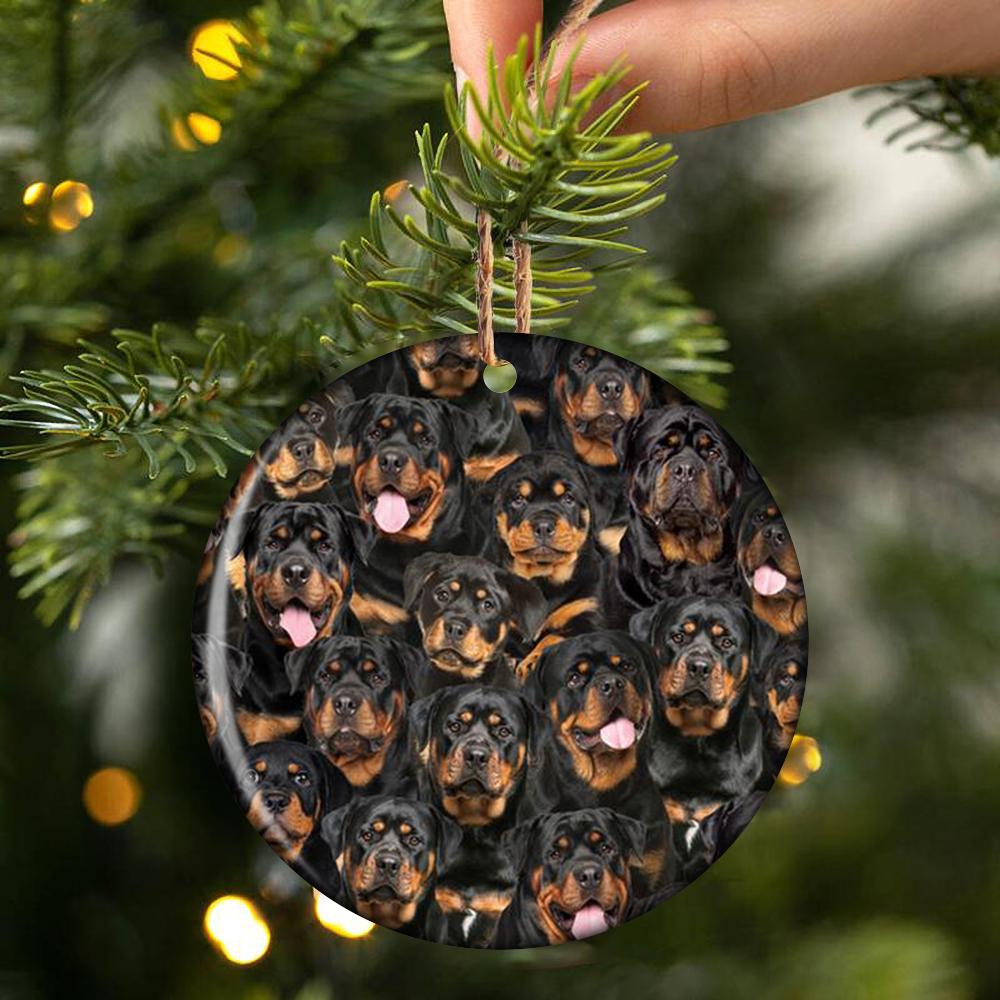A Bunch Of Rottweilers Porcelain/Ceramic Ornament