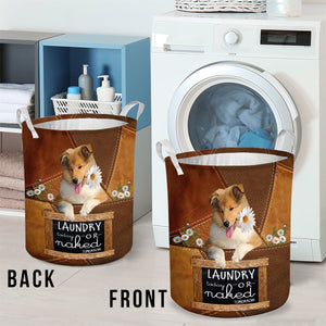 Rough Collie Laundry Today Or Naked Tomorrow Laundry Basket