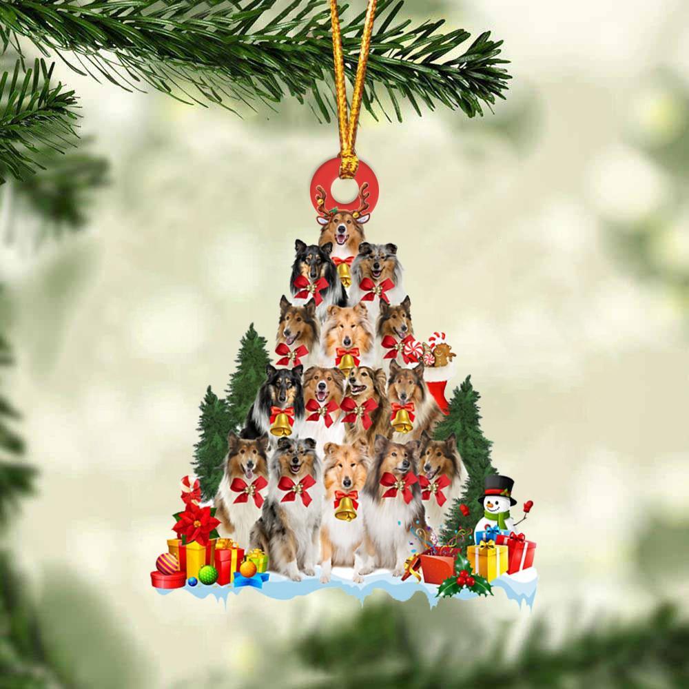 Rough Collie-Dog Christmas Tree Ornament