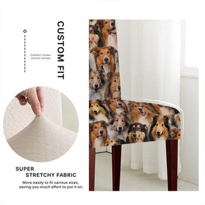A Bunch Of Rough Collies Chair Cover/Great Gift Idea For Dog Lovers