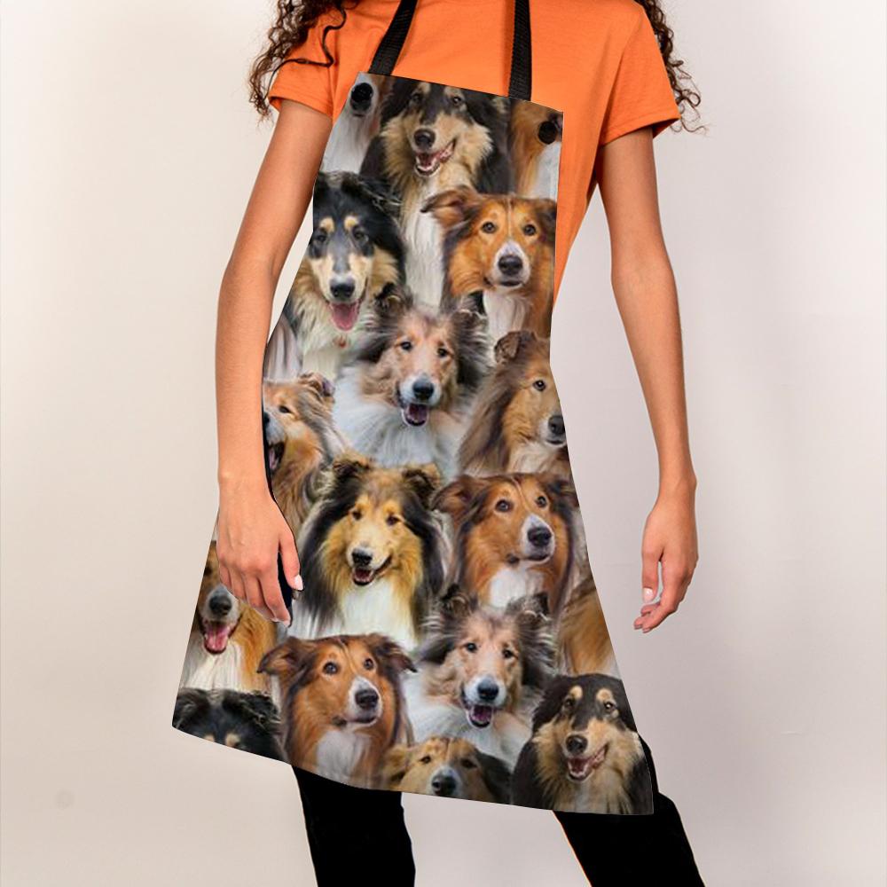 A Bunch Of Rough Collies Apron/Great Gift Idea For Christmas