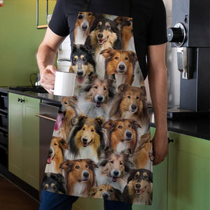 A Bunch Of Rough Collies Apron/Great Gift Idea For Christmas