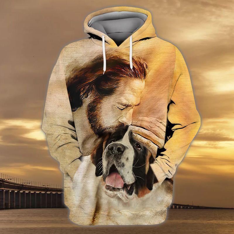 St. Bernard With God Unisex Hoodie