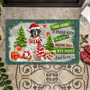 This Home Is Filled With Kisses/Saint Bernard Doormat