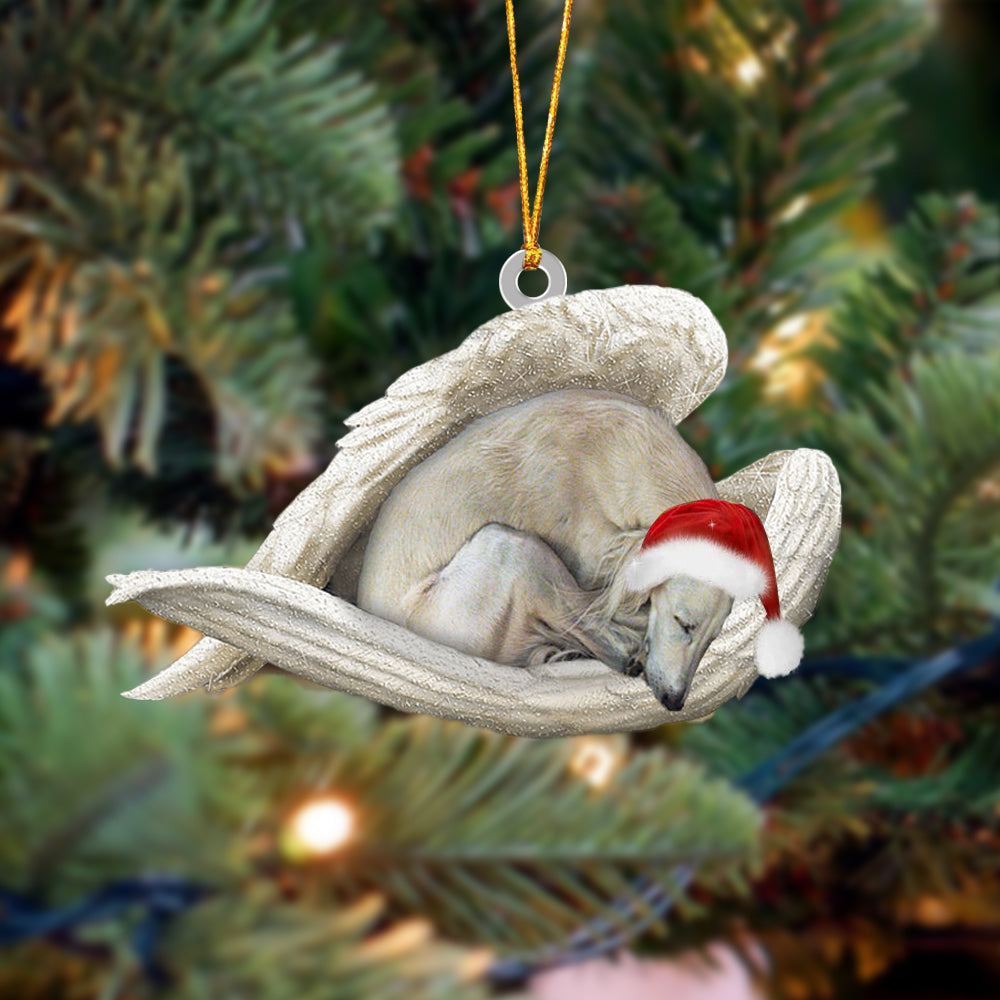Saluki Sleeping Angel Christmas Ornament