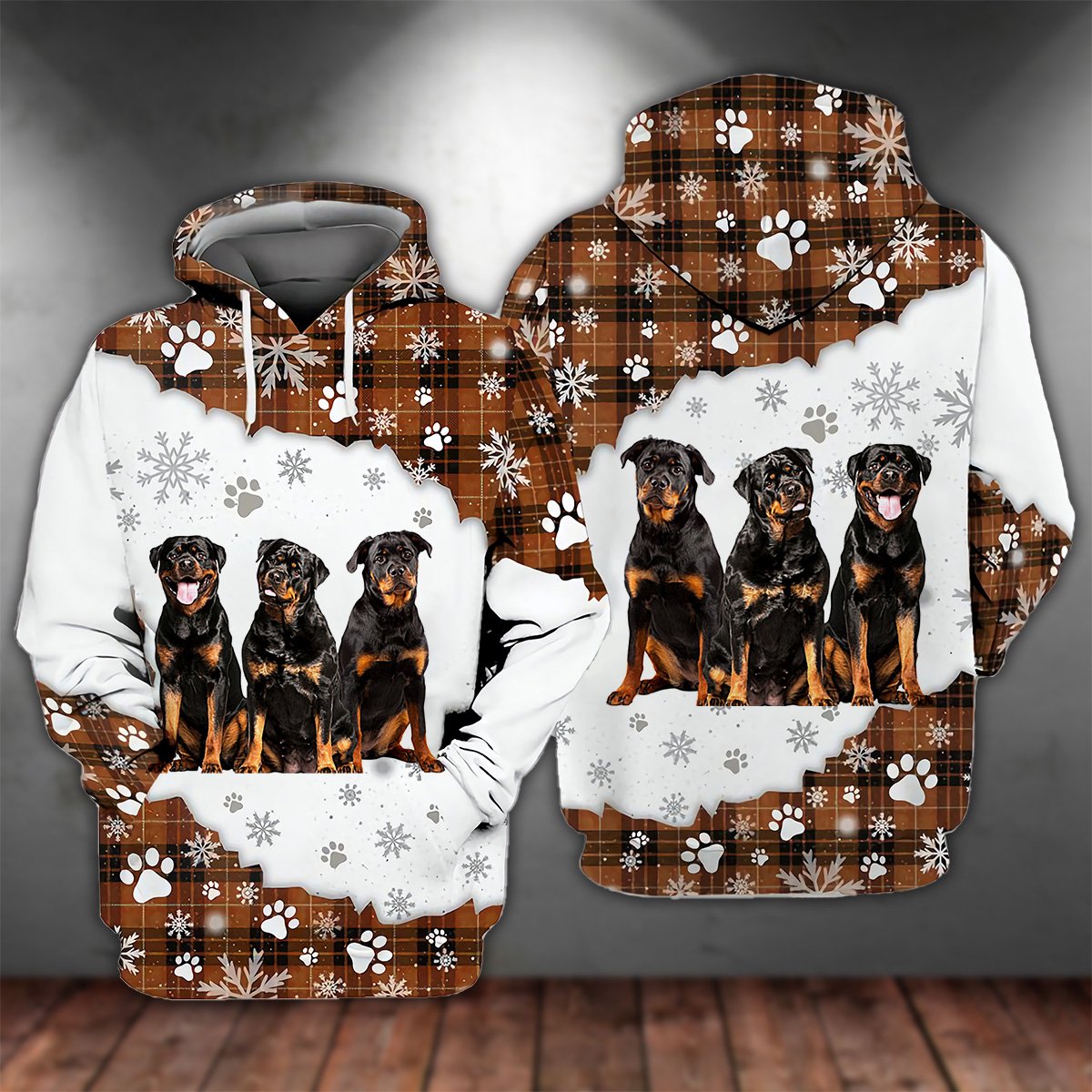 Rottweiler Happy Holiday Unisex Hoodie