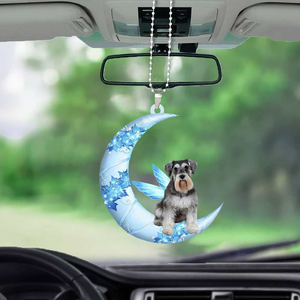 Schnauzer02 Angel From The Moon Car Hanging Ornament