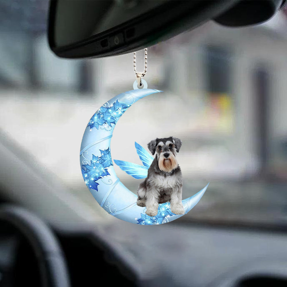 Schnauzer02 Angel From The Moon Car Hanging Ornament
