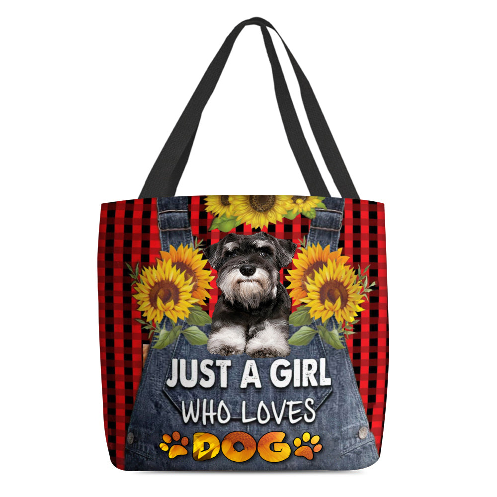 Schnauzer 2-Just A Girl Who Loves Dog Tote Bag