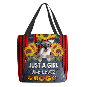 Schnauzer-Just A Girl Who Loves Dog Tote Bag