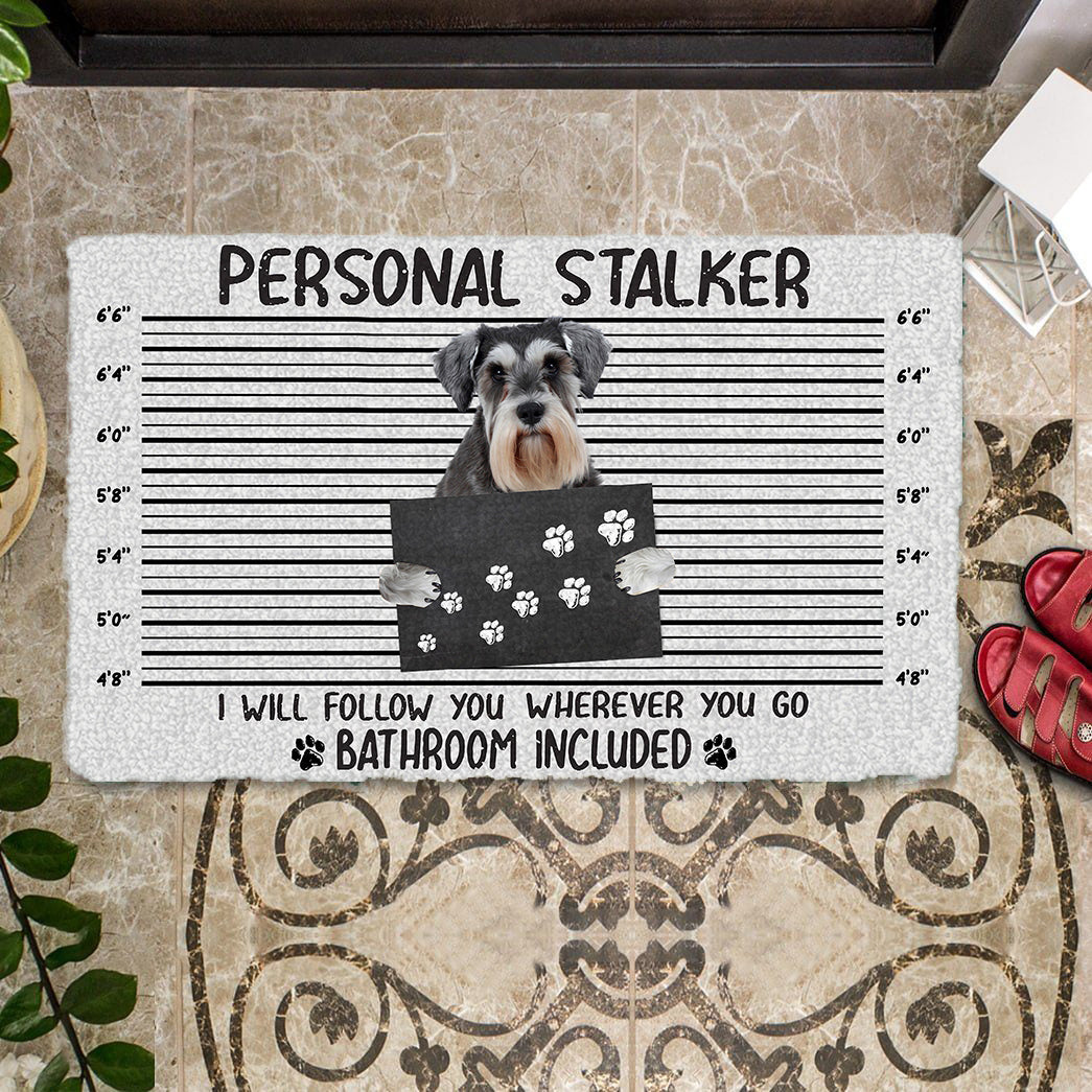 Schnauzer Personal Stalker Doormat
