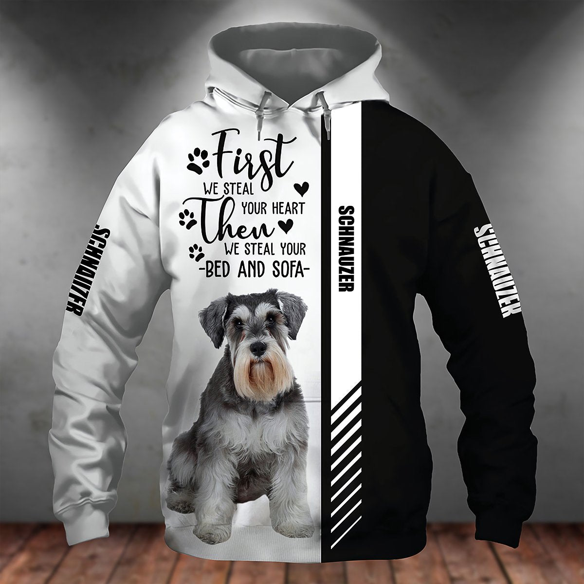 Schnauzer-First We Steal Your Heart Unisex Hoodie