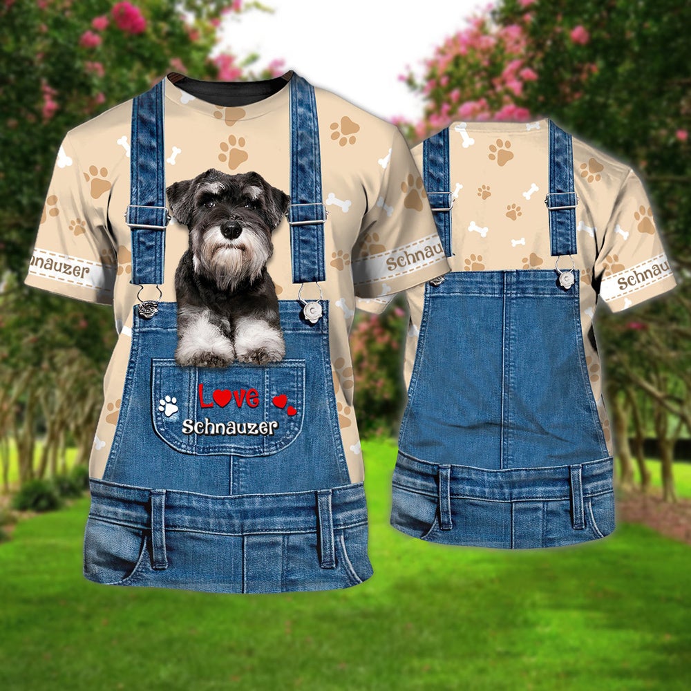 Love Schnauzer Cute Unisex T-shirt