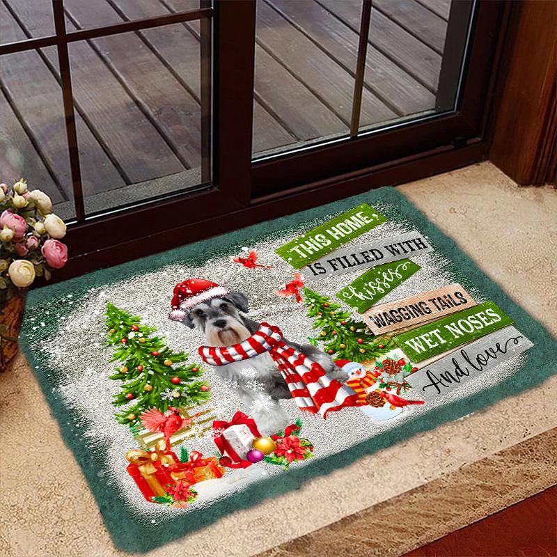 This Home Is Filled With Kisses/Schnauzer Doormat