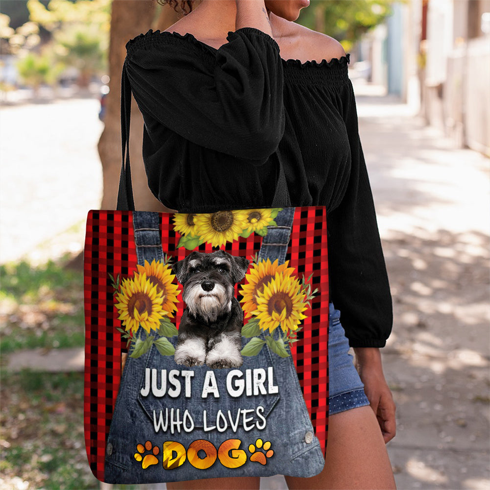 Schnauzer 2-Just A Girl Who Loves Dog Tote Bag
