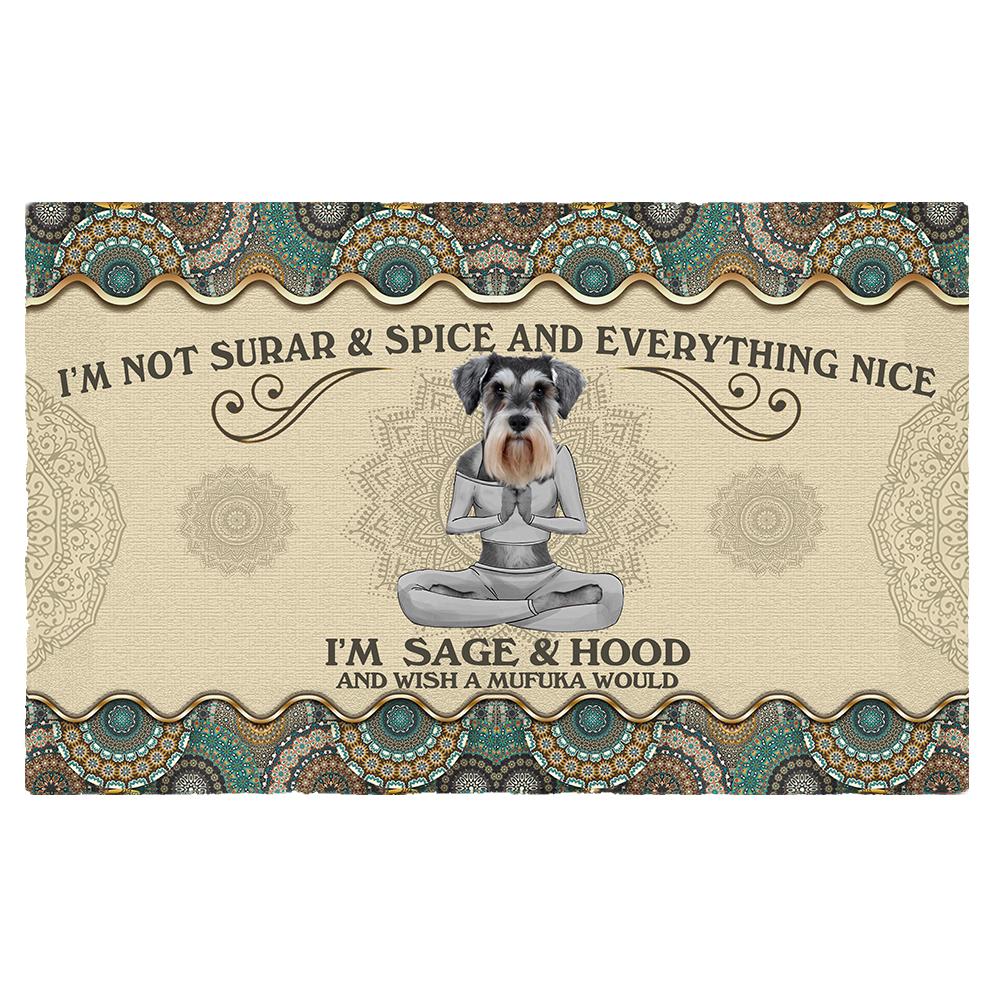 Wish A Mufuka Would-Schnauzer Doormat