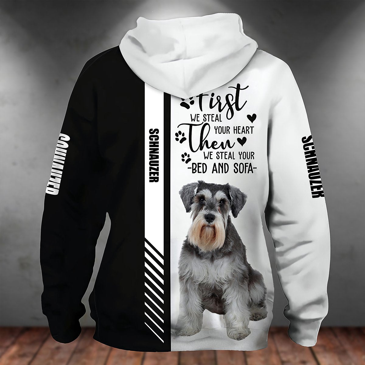 Schnauzer-First We Steal Your Heart Unisex Hoodie