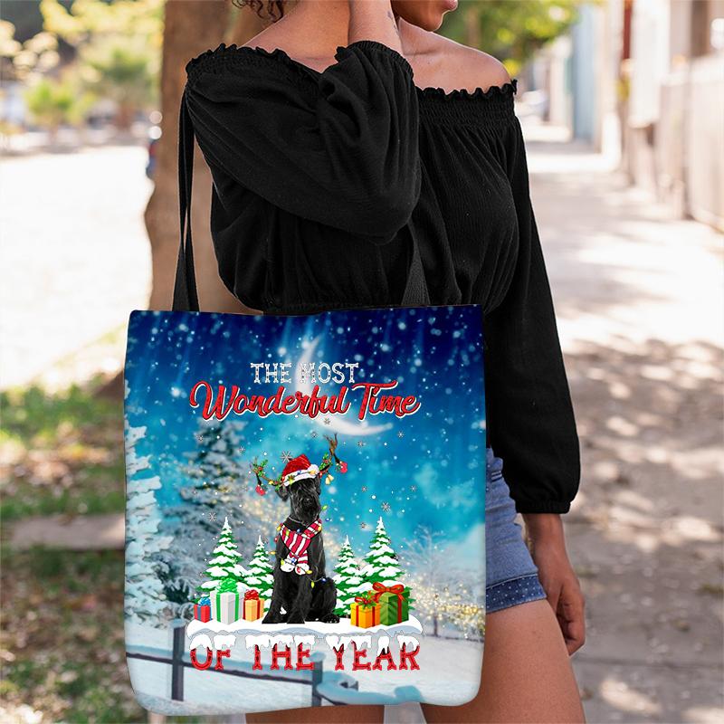 Schnauzer Christmas Tote Bag