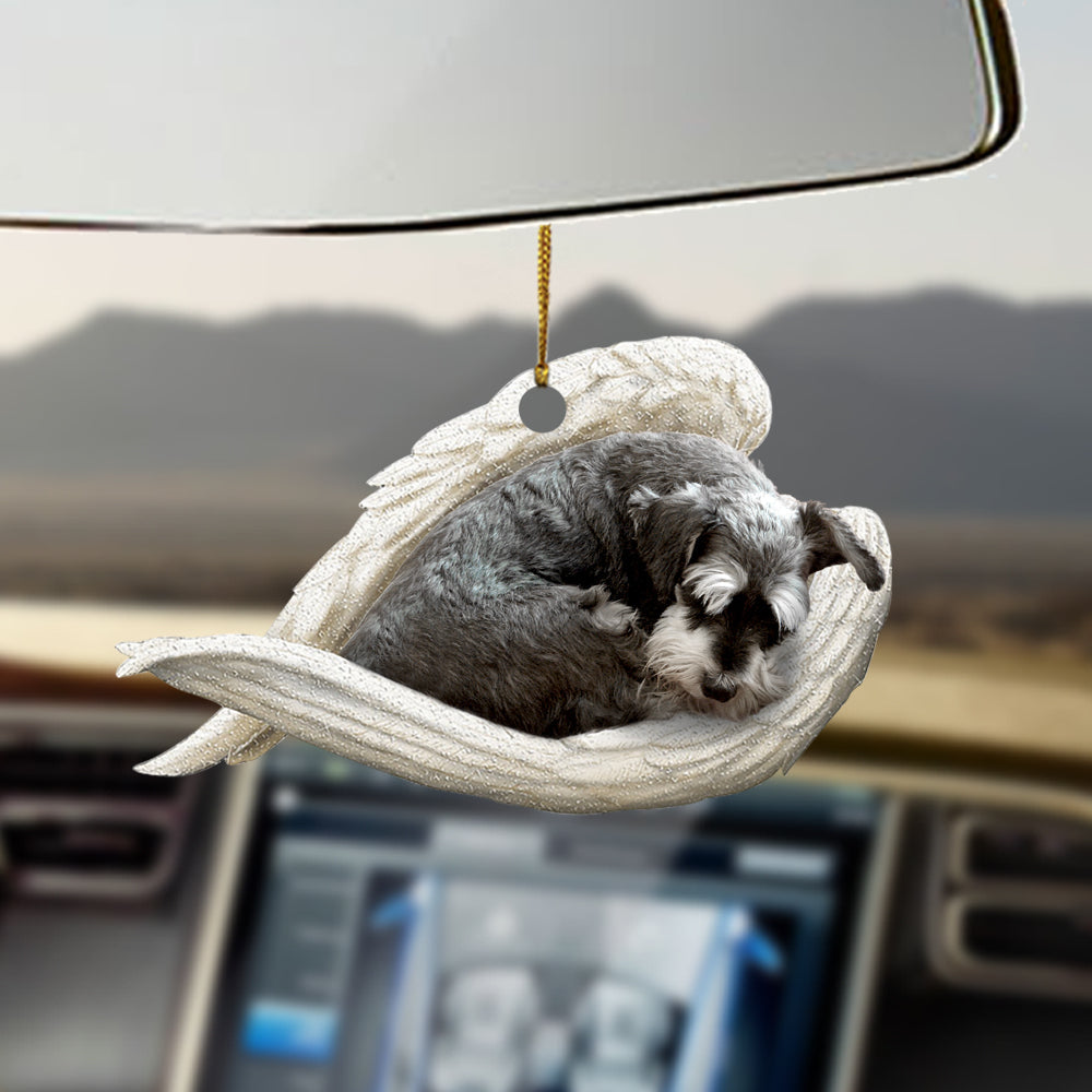 Schnauzer Sleeping Angel Ornament Sleeping Angel Car Hanging Ornament