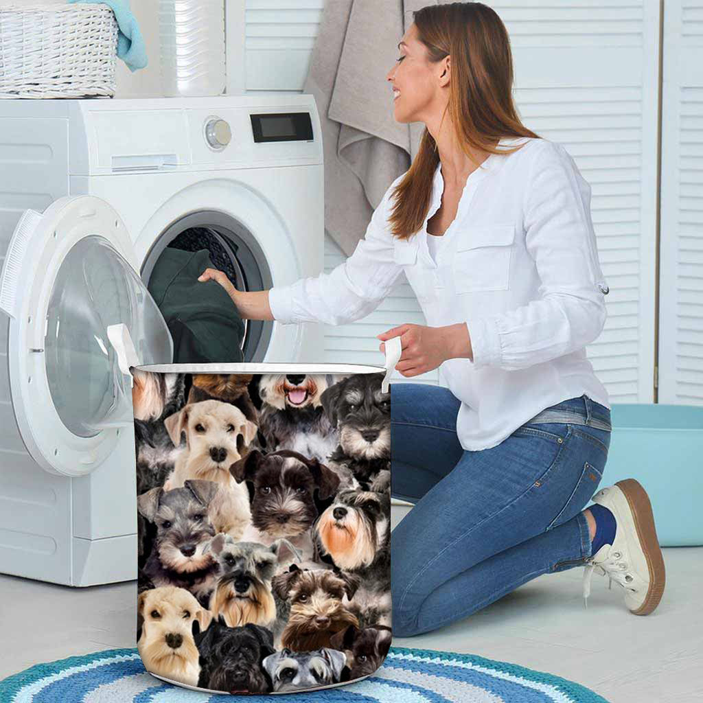 A Bunch Of Schnauzers Laundry Basket