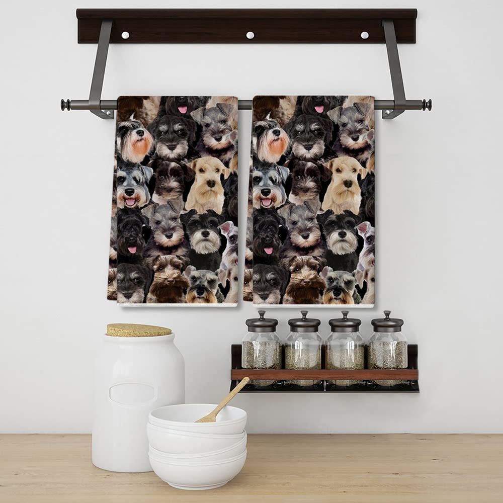 A Bunch Of Schnauzers Kitchen Towel