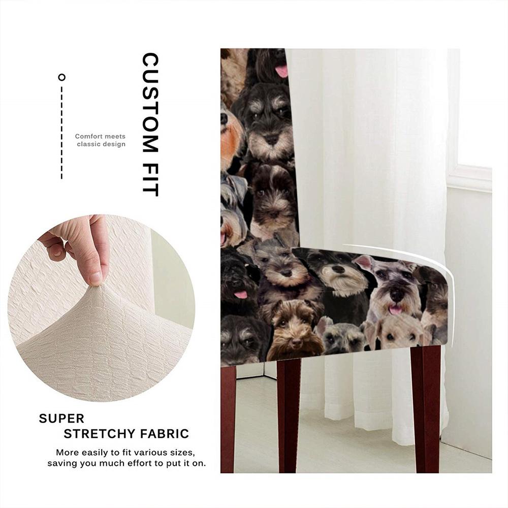 A Bunch Of Schnauzers Chair Cover/Great Gift Idea For Dog Lovers