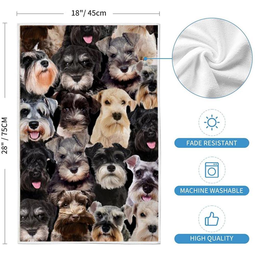 A Bunch Of Schnauzers Kitchen Towel