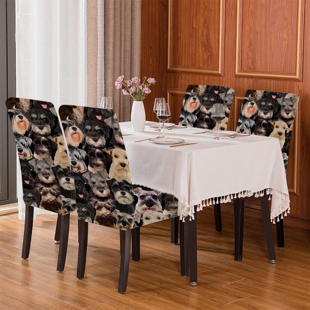 A Bunch Of Schnauzers Chair Cover/Great Gift Idea For Dog Lovers