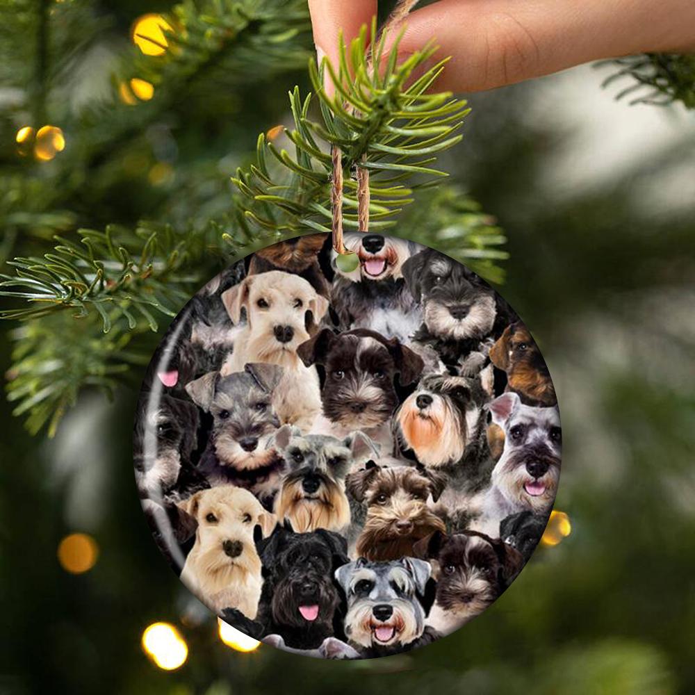 A Bunch Of Schnauzers Porcelain/Ceramic Ornament