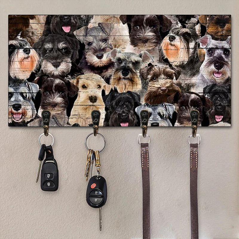 A Bunch Of Schnauzers Key Hanger