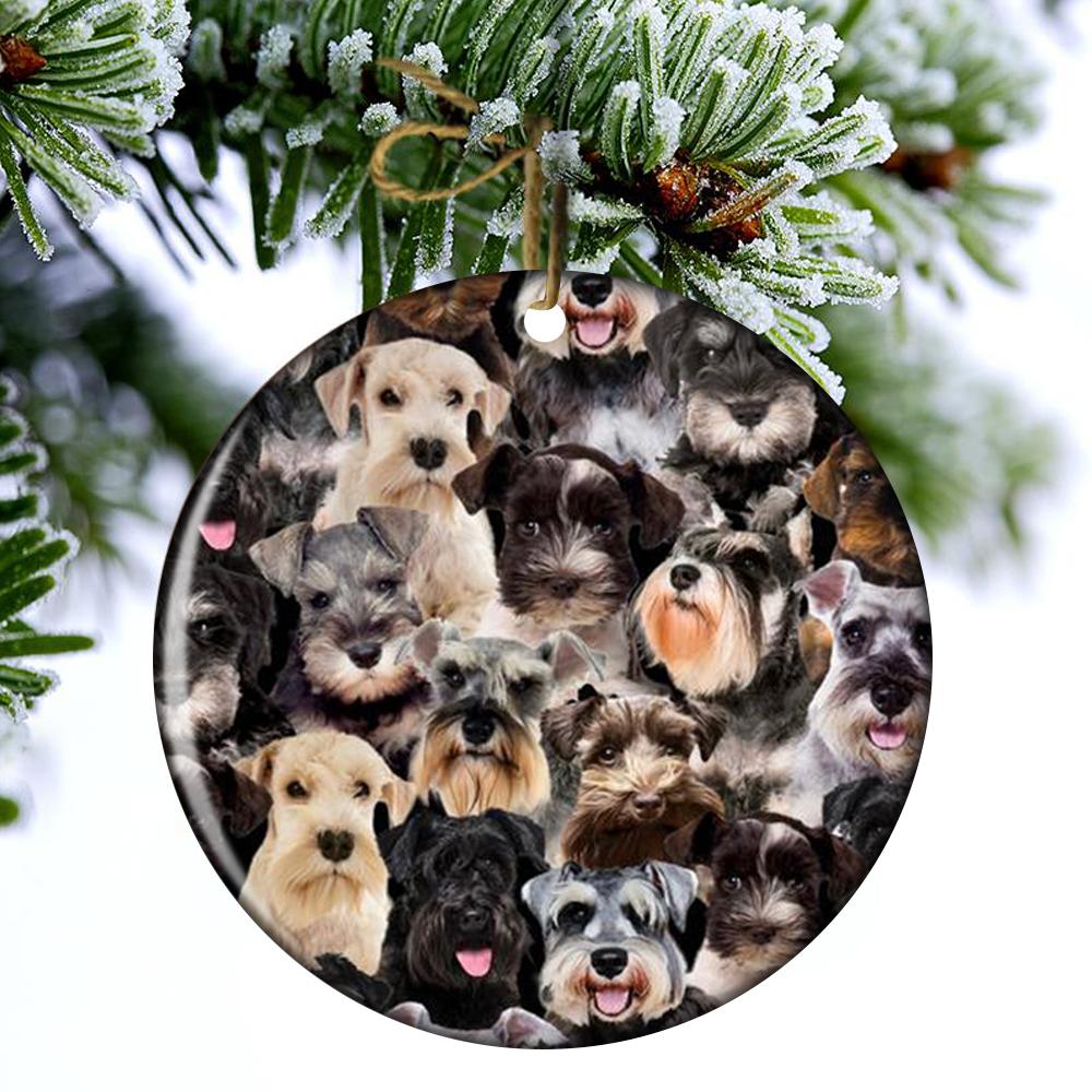 A Bunch Of Schnauzers Porcelain/Ceramic Ornament