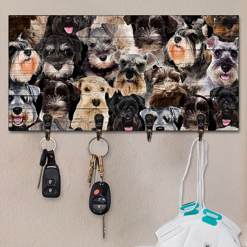 A Bunch Of Schnauzers Key Hanger