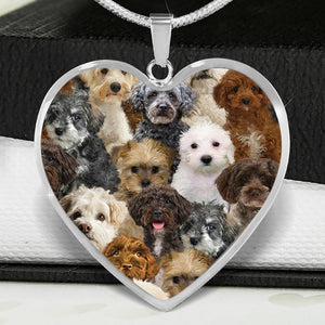 A Bunch Of Schnoodles Heart Necklace