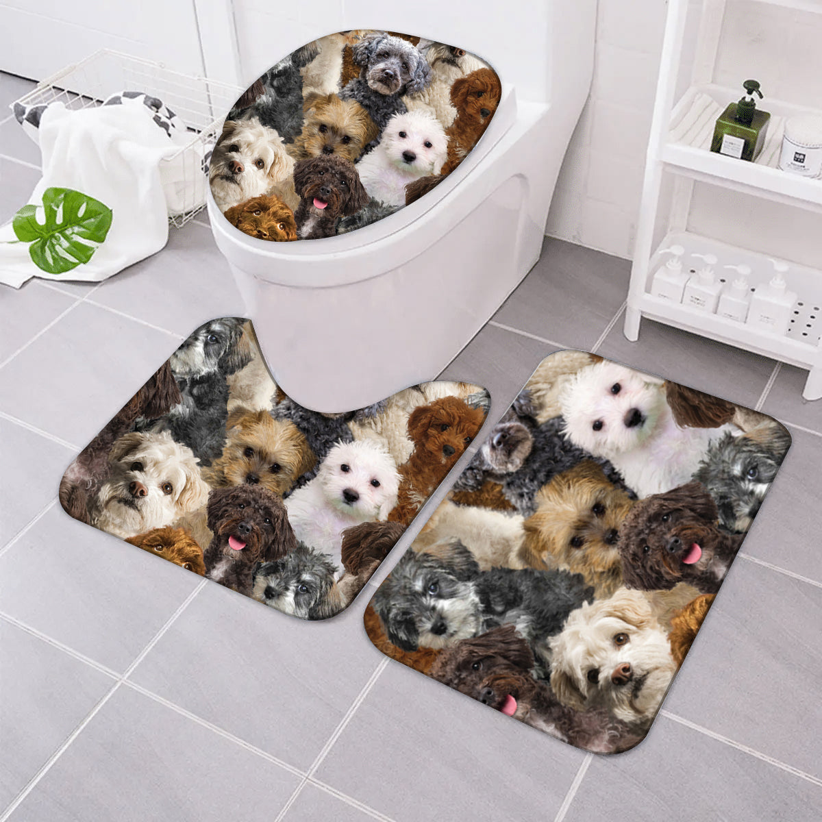 A Bunch Of Schnoodles Bathroom Mat Set