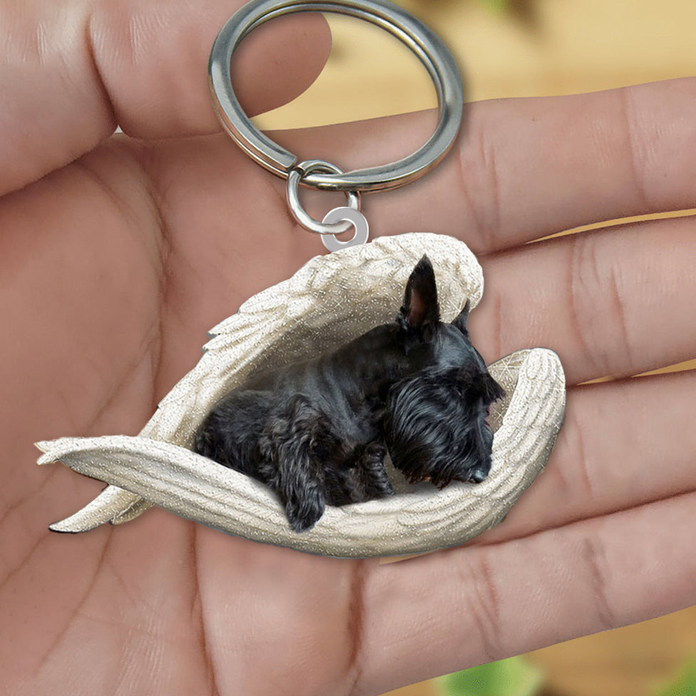 Scottish terrier1 Sleeping Angel Acrylic Keychain