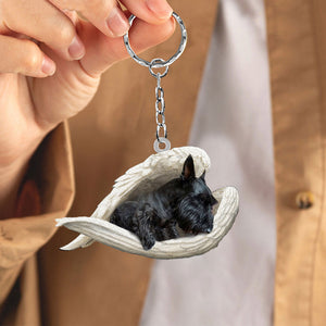 Scottish terrier1 Sleeping Angel Acrylic Keychain
