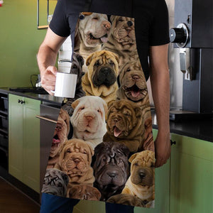 A Bunch Of Shar Peis Apron/Great Gift Idea For Christmas
