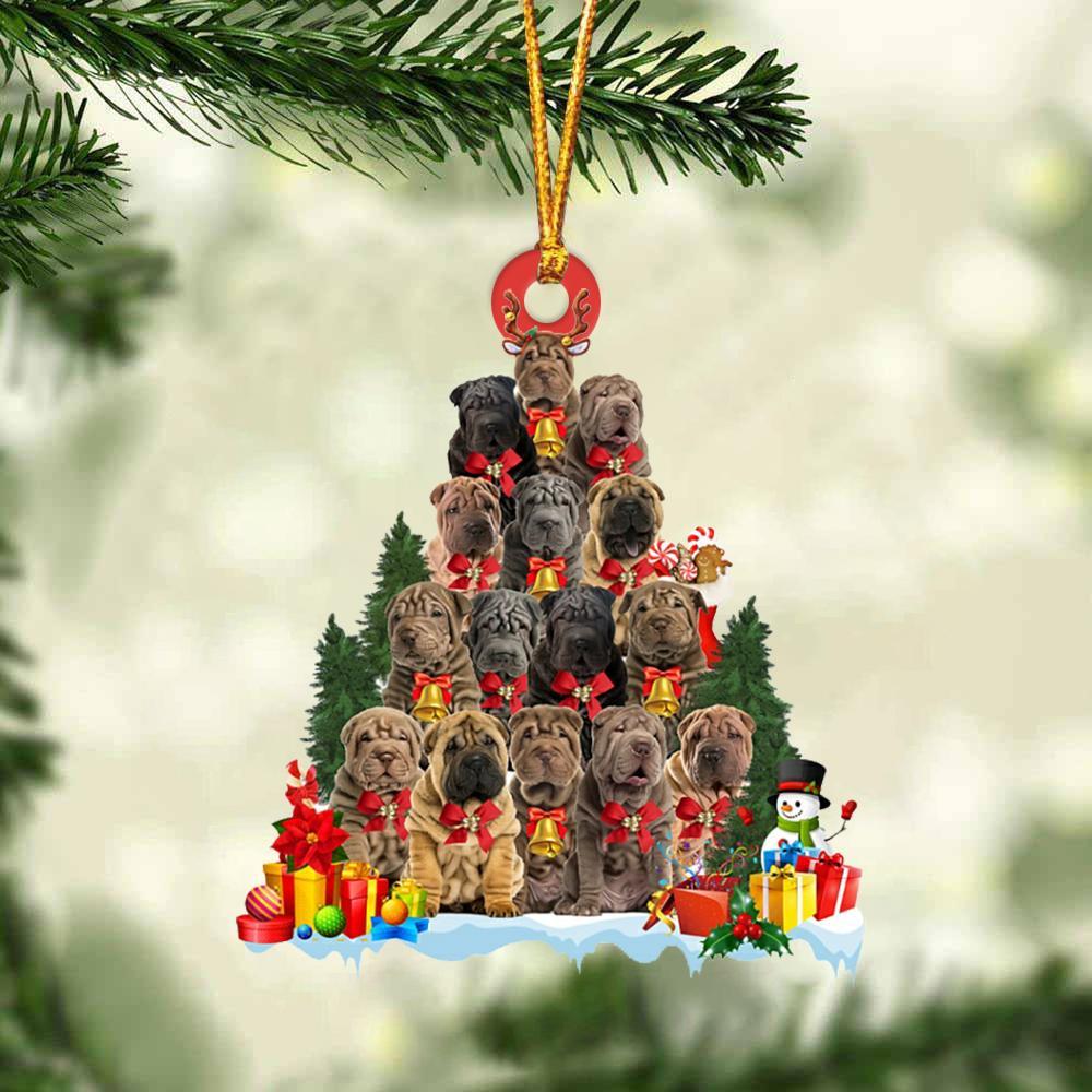 Shar Pei-Dog Christmas Tree Ornament