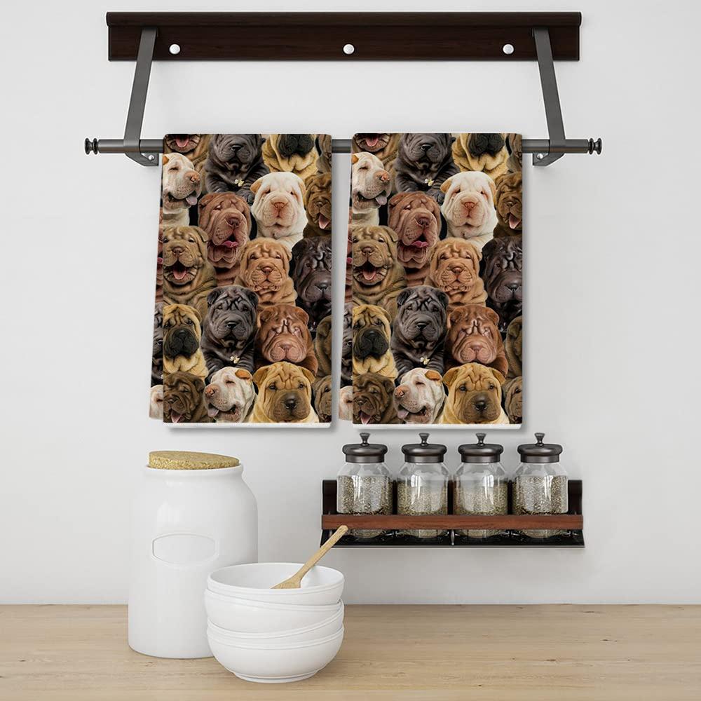 A Bunch Of Shar Peis Kitchen Towel