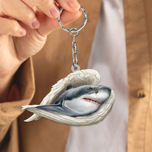 Shark  Sleeping Angel Acrylic Keychain