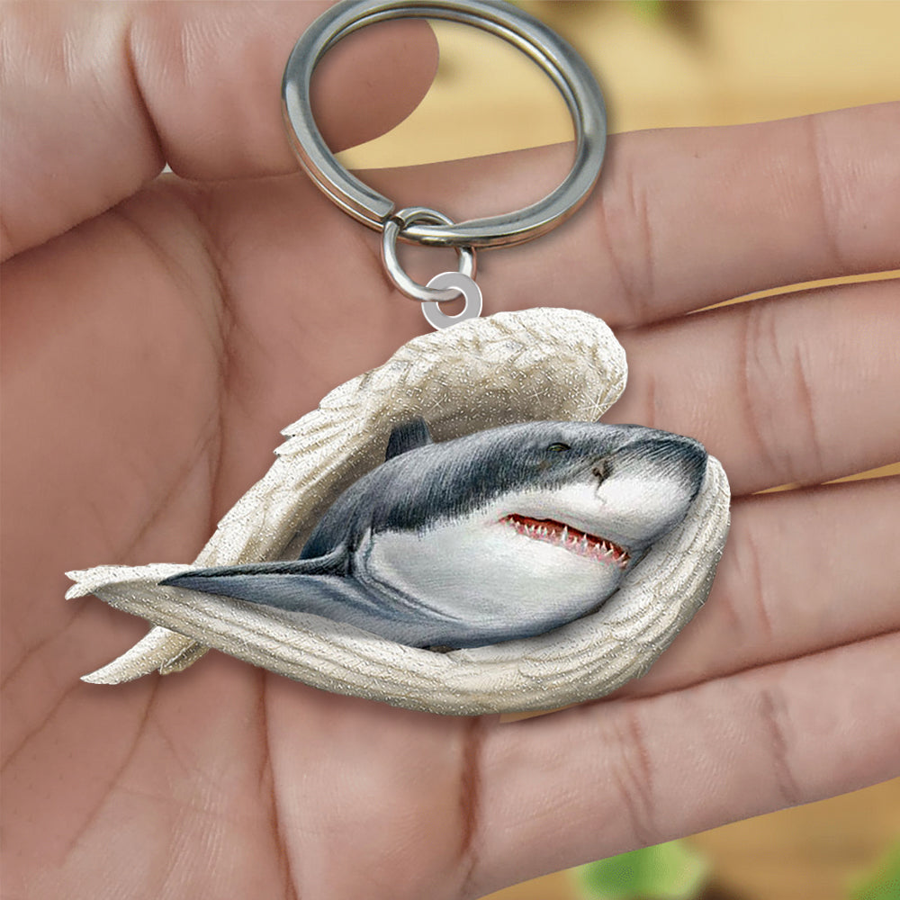 Shark  Sleeping Angel Acrylic Keychain