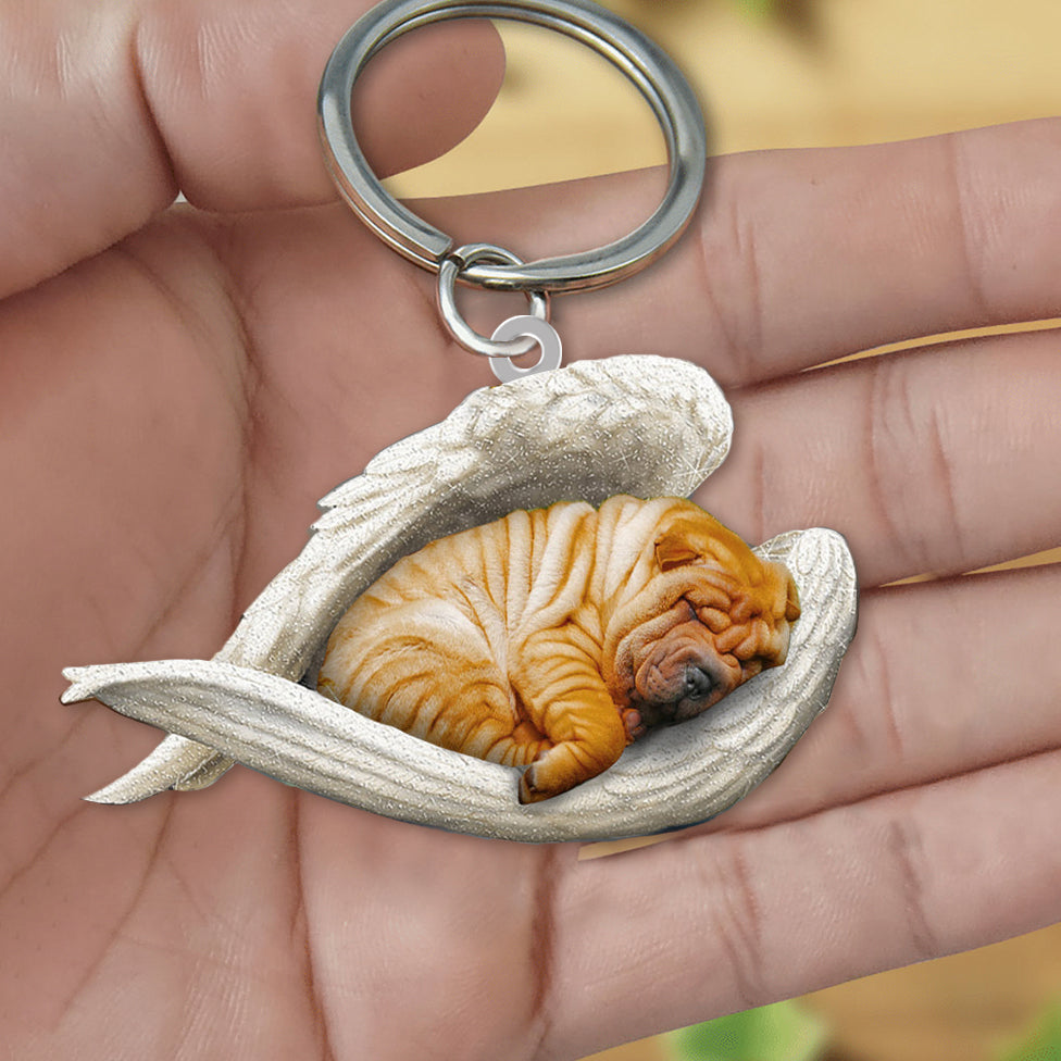 Shar pei1 Sleeping Angel Acrylic Keychain