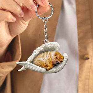 Shar pei1 Sleeping Angel Acrylic Keychain