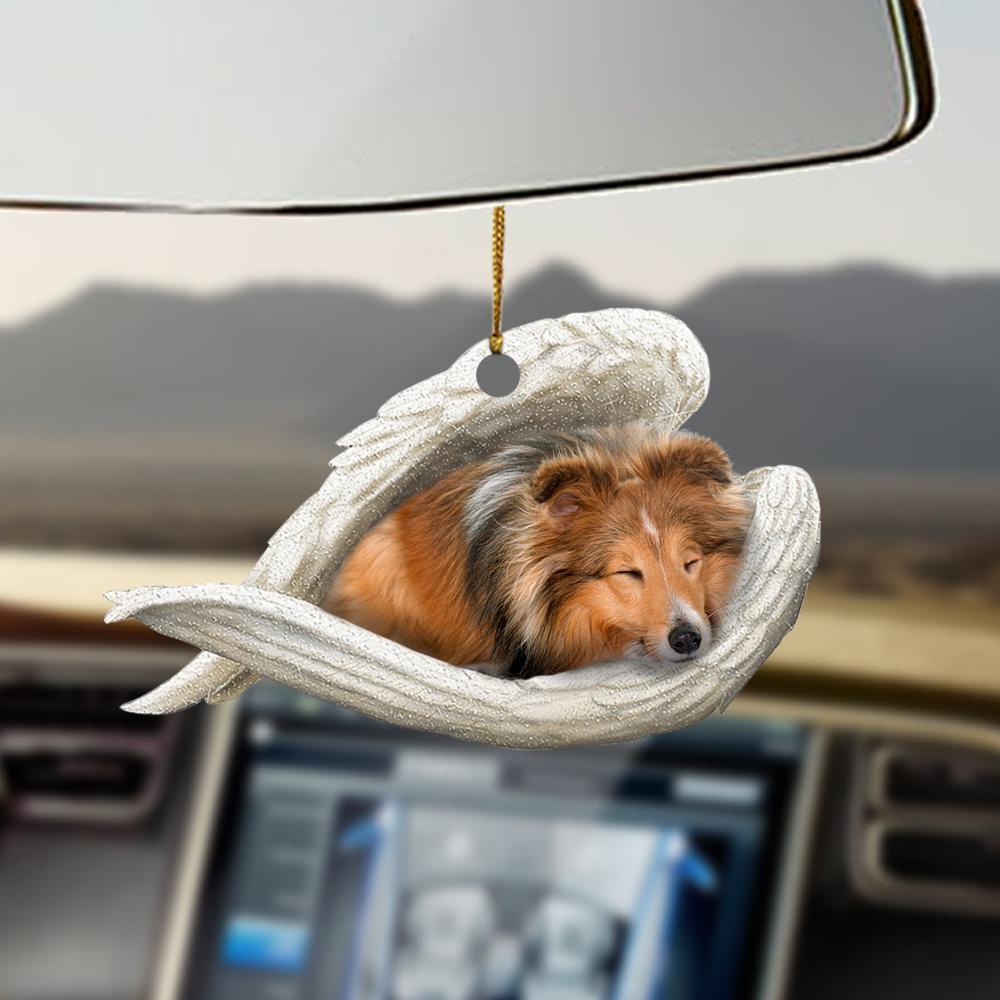 Sheltie Sleeping Angel Ornament Sleeping Angel Car Hanging Ornament