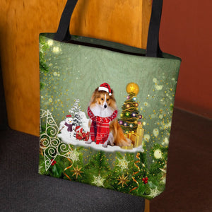 Shetland Sheepdog/Sheltie Merry Christmas Tote Bag