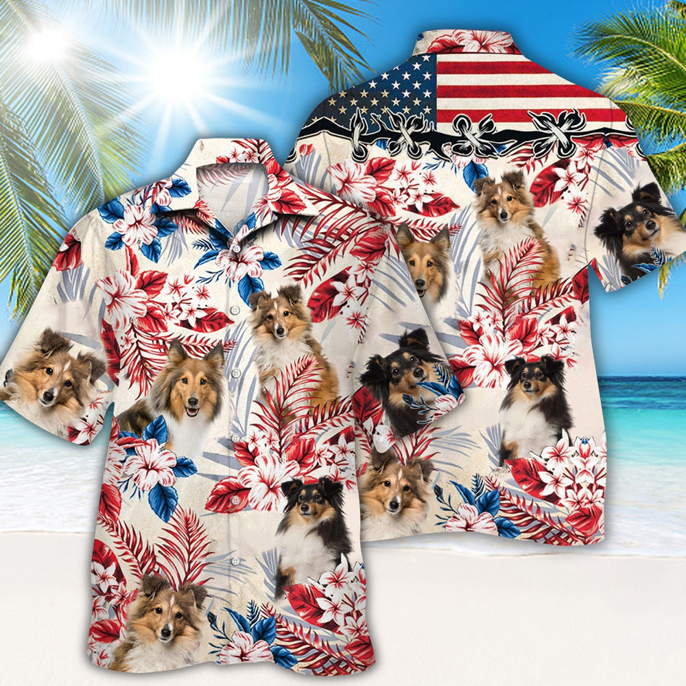 Shetland Sheepdog Hawaiian Shirt
