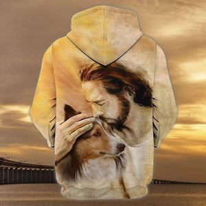 Shetland Sheepdog With God Unisex Hoodie