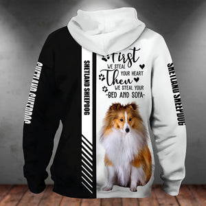 Shetland Sheepdog-First We Steal Your Heart Unisex Hoodie